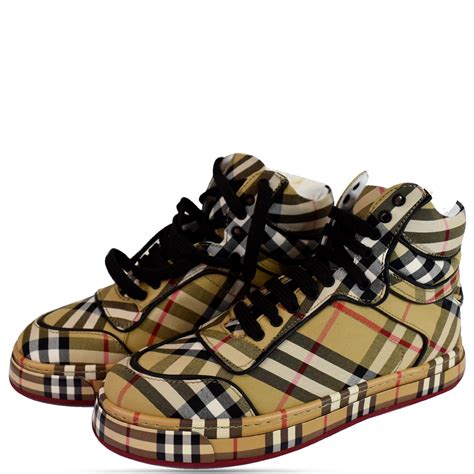 burberry sneakers7 5|Burberry high top sneakers.